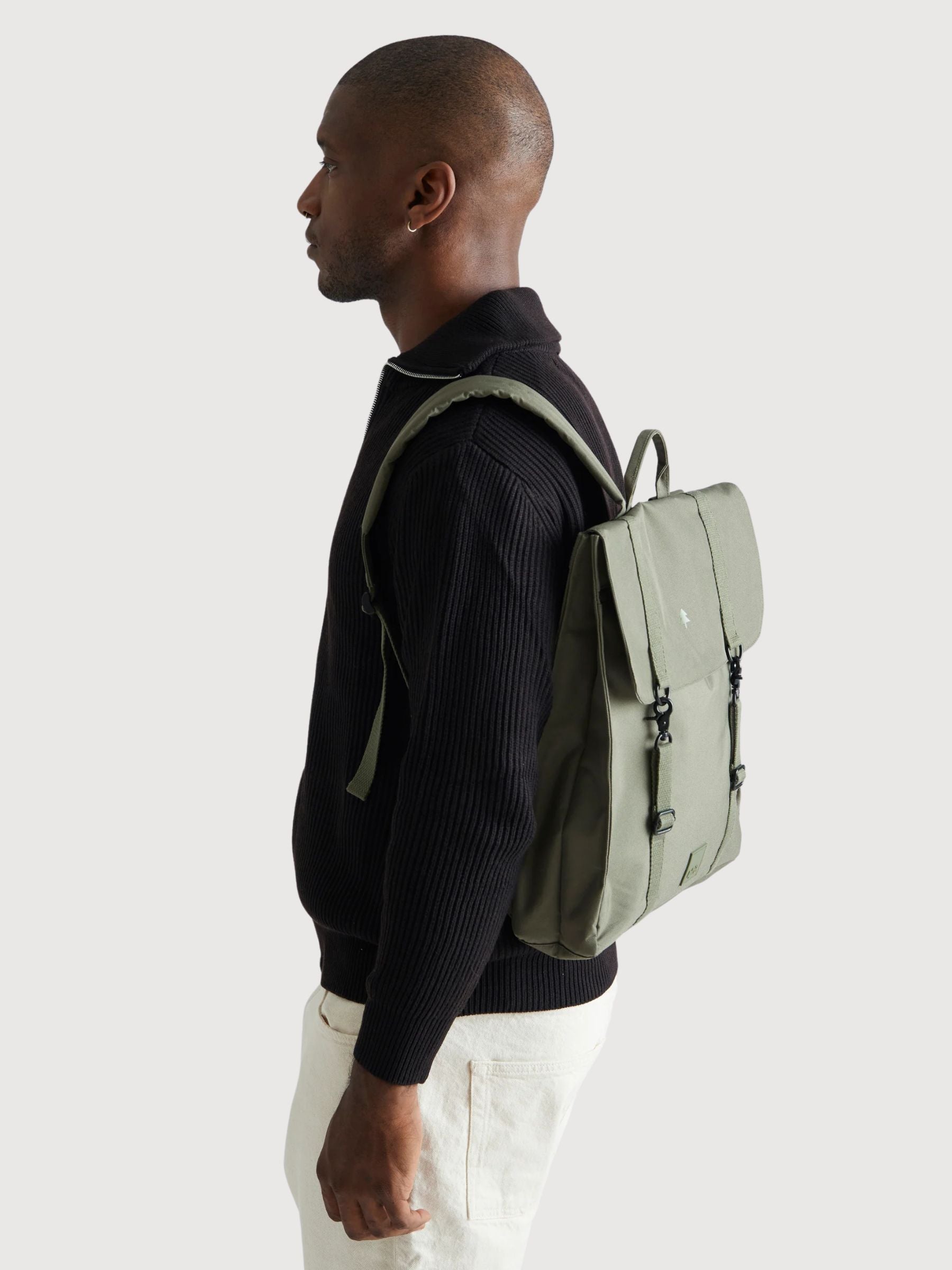 Handy Stripes Olive Rucksack | Lefrik