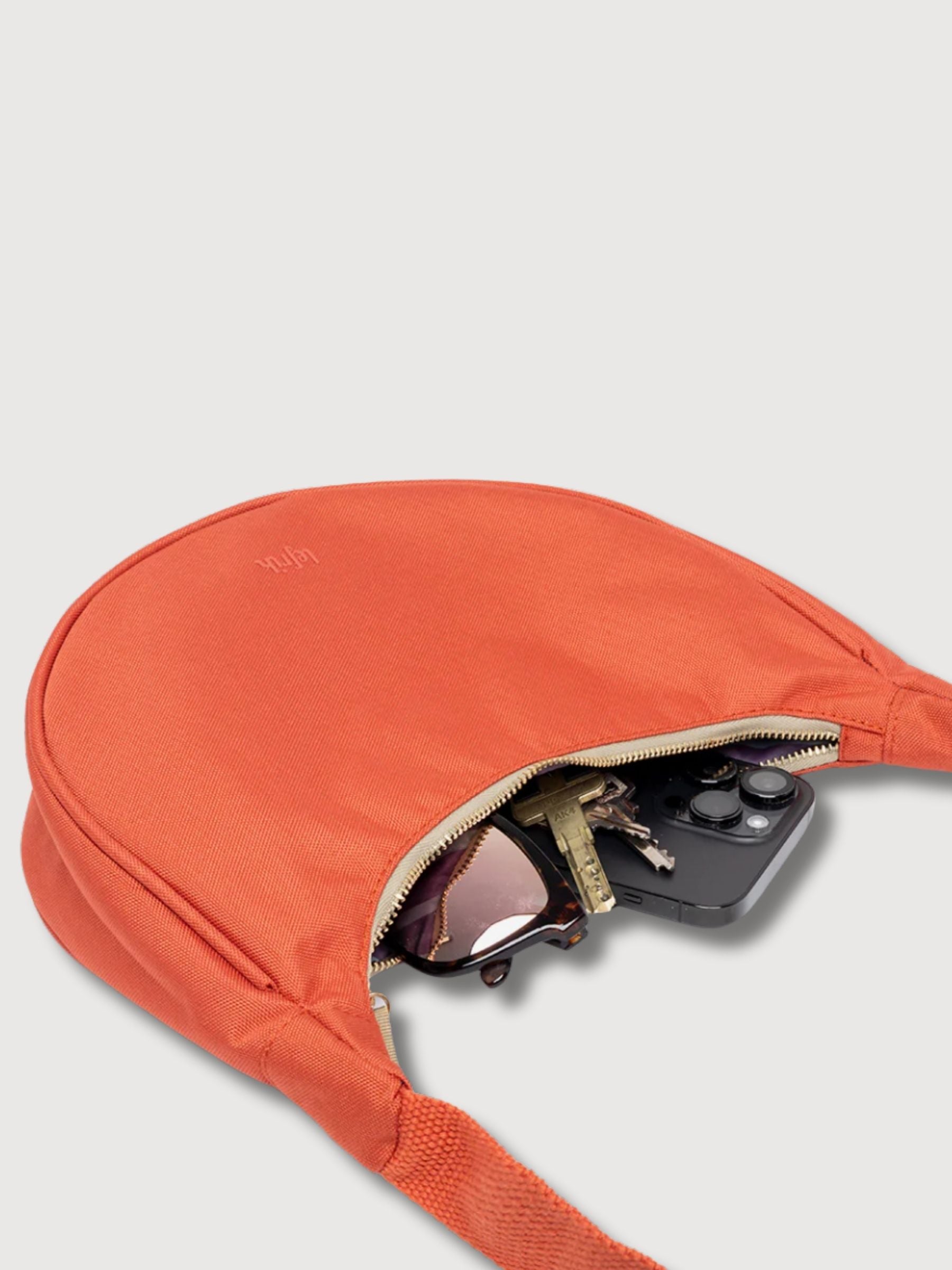 Borsa Lua Stripes Orange Half Moon | Lefrik