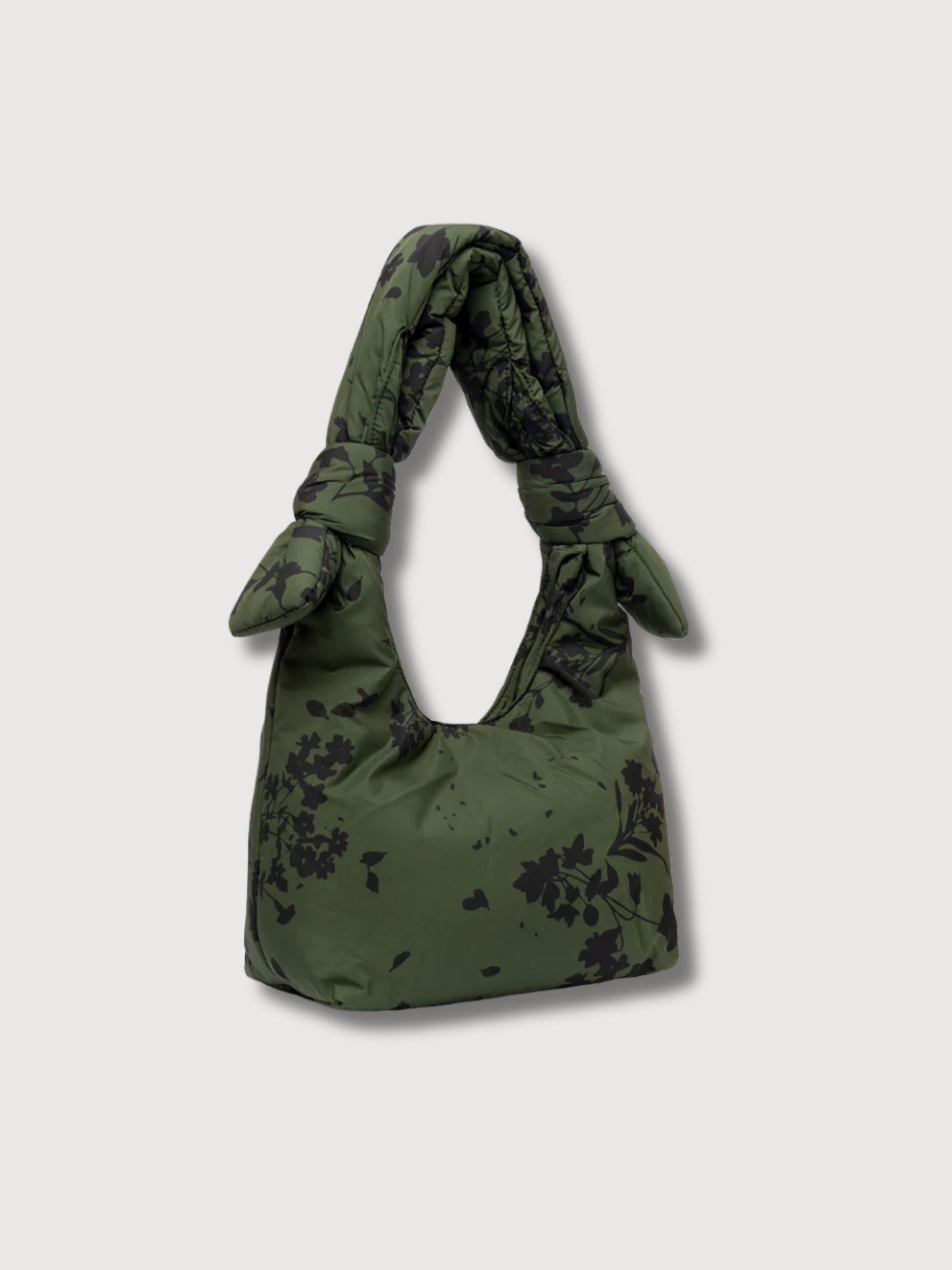 Biwa Puffy Mini Floral Green Tech Bag | Lefrik