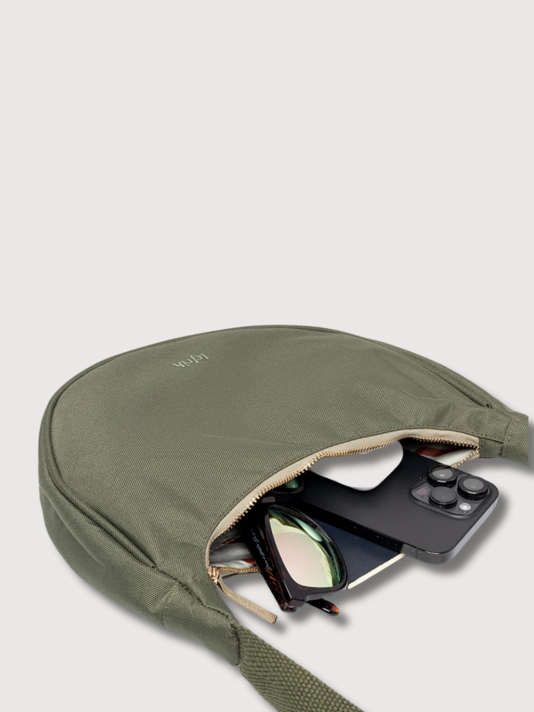 Borsa a mezza luna a strisce Lua | Lefrik