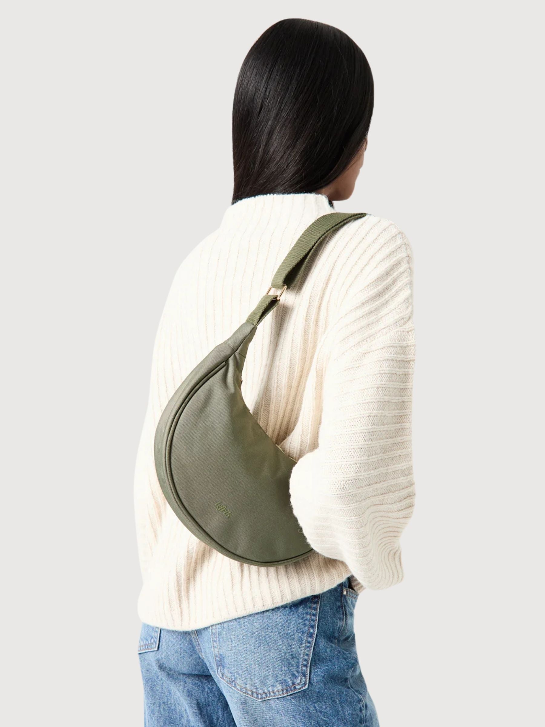 Borsa a mezza luna a strisce Lua | Lefrik