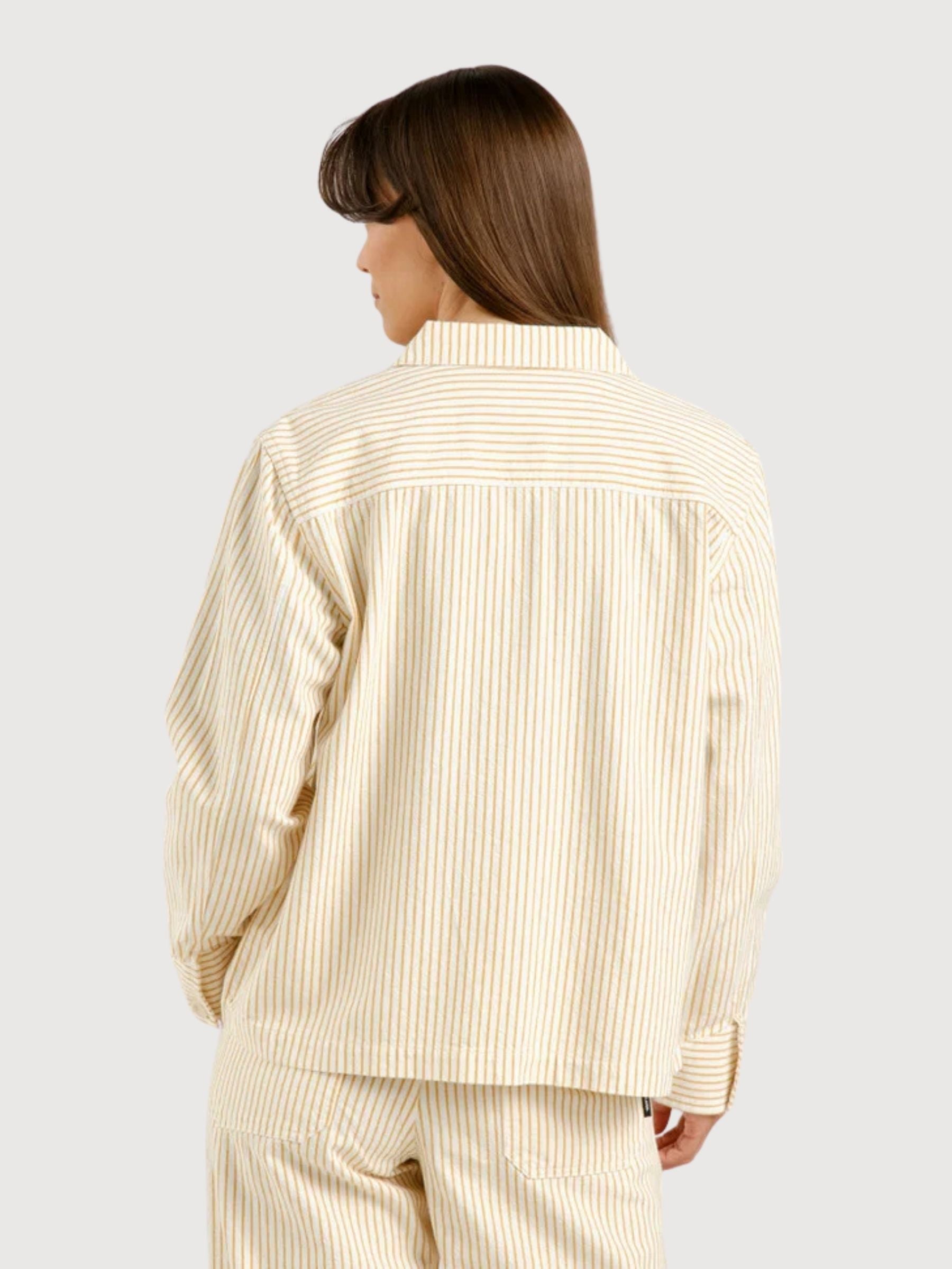 Jacket Stiby Work Stripe Weiss | Dedicated