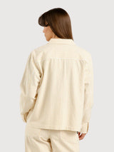 Jacket Stiby Work Stripe Weiss | Dedicated