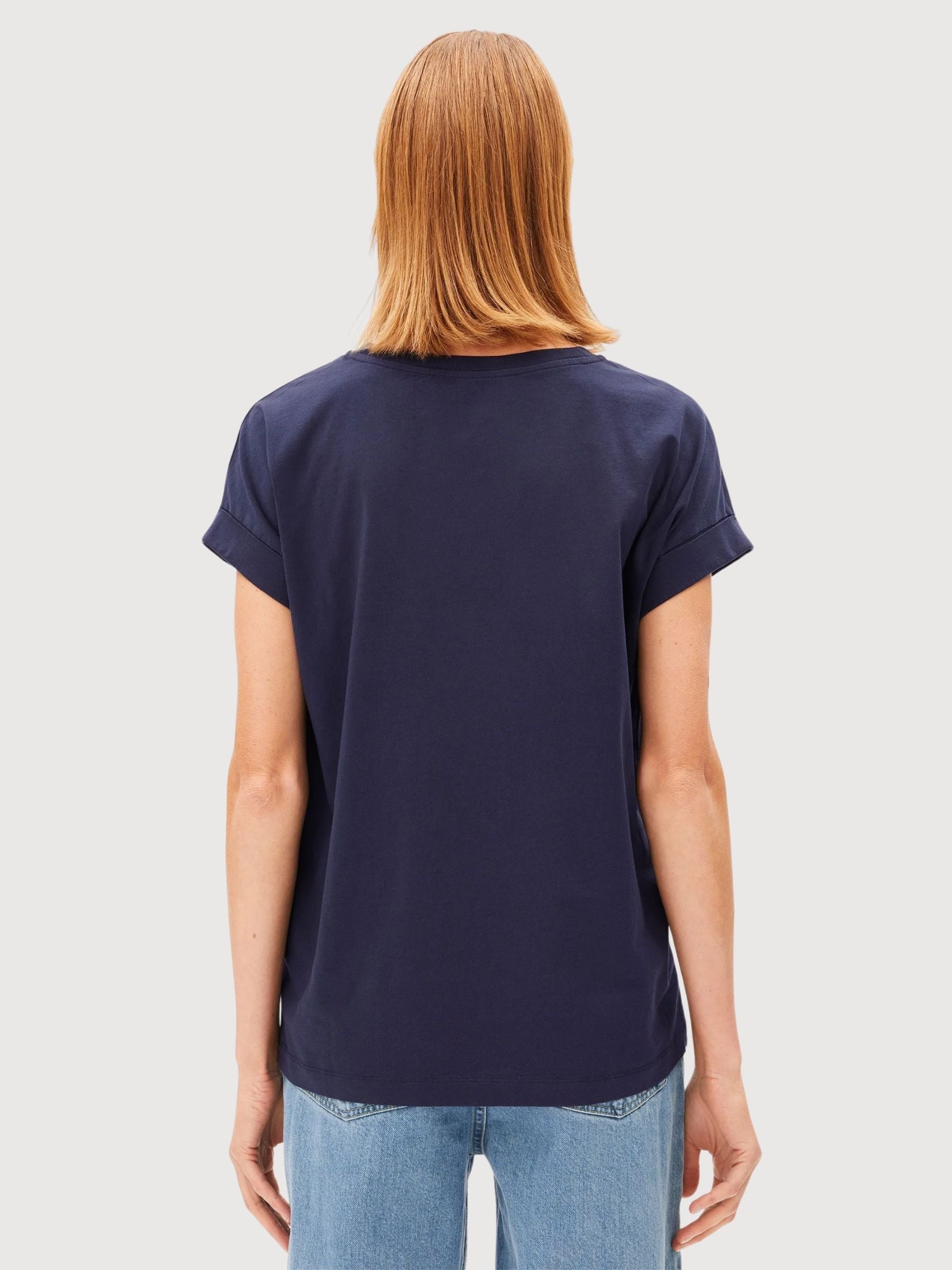 T-Shirt Idaara Tinted Navy Woman | Armedangels