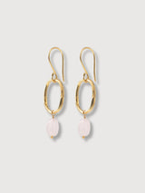 GRACEFUL ROSE QUARTZ GP EARRINGS | A Beautiful Story