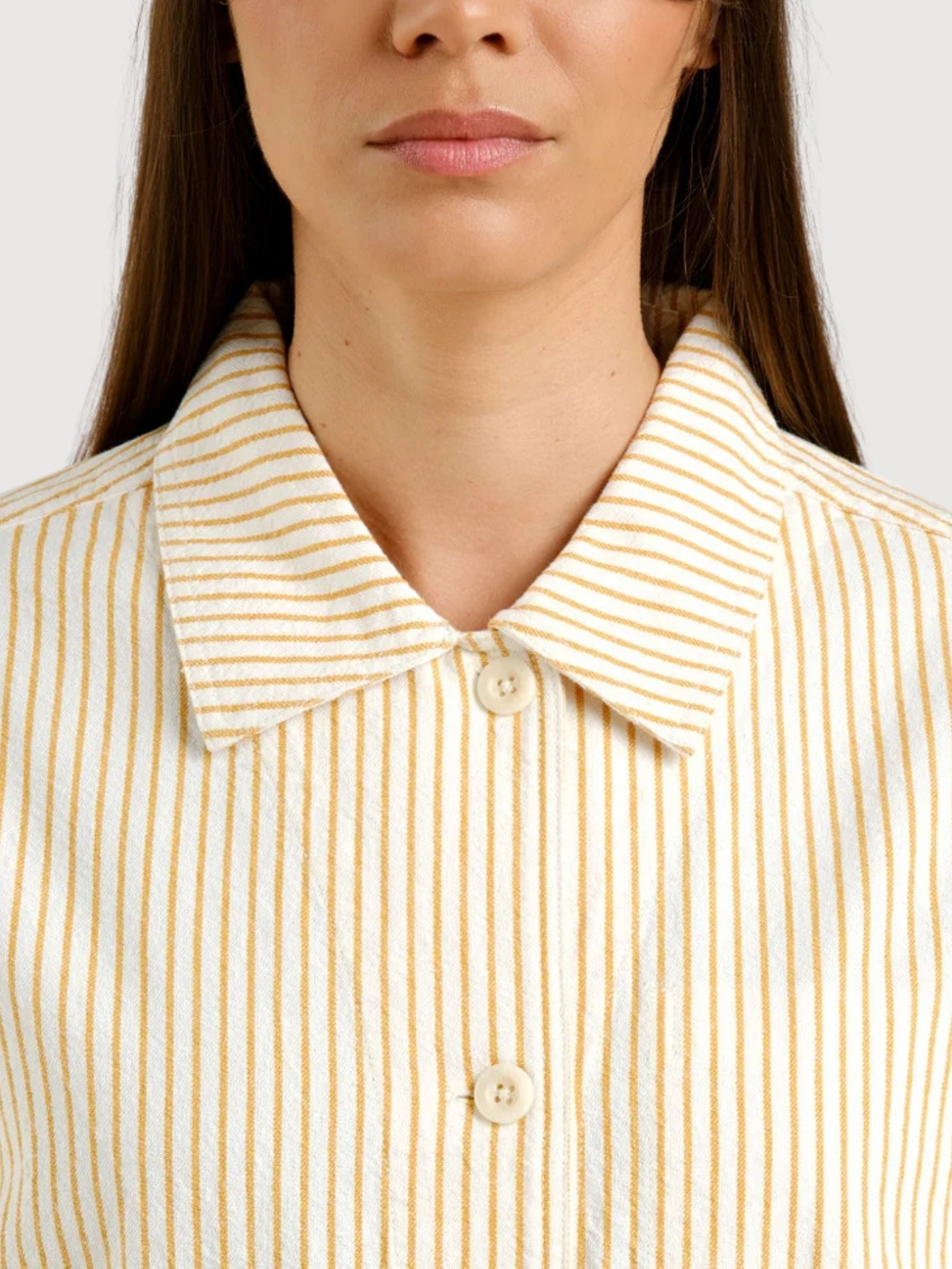 Jacket Stiby Work Stripe Weiss | Dedicated