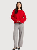 Cropped Sweater GOTS Red | Lanius