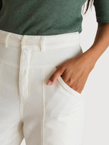 Luhme ecru pants woman | TWOTHIRDS