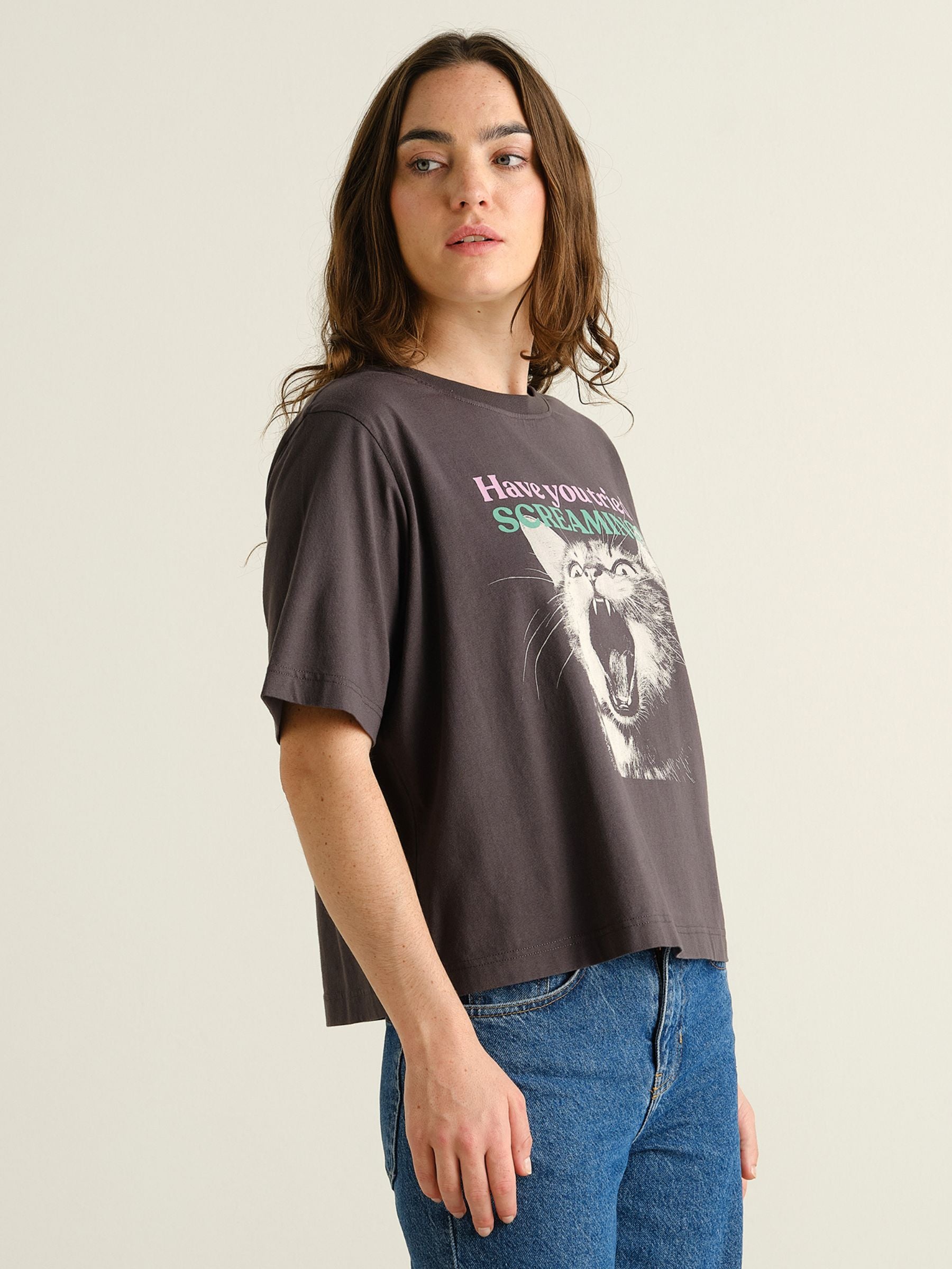 Vadstena Screaming Cat T-shirt | Dedicated