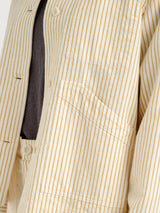 Jacket Stiby Work Stripe Weiss | Dedicated