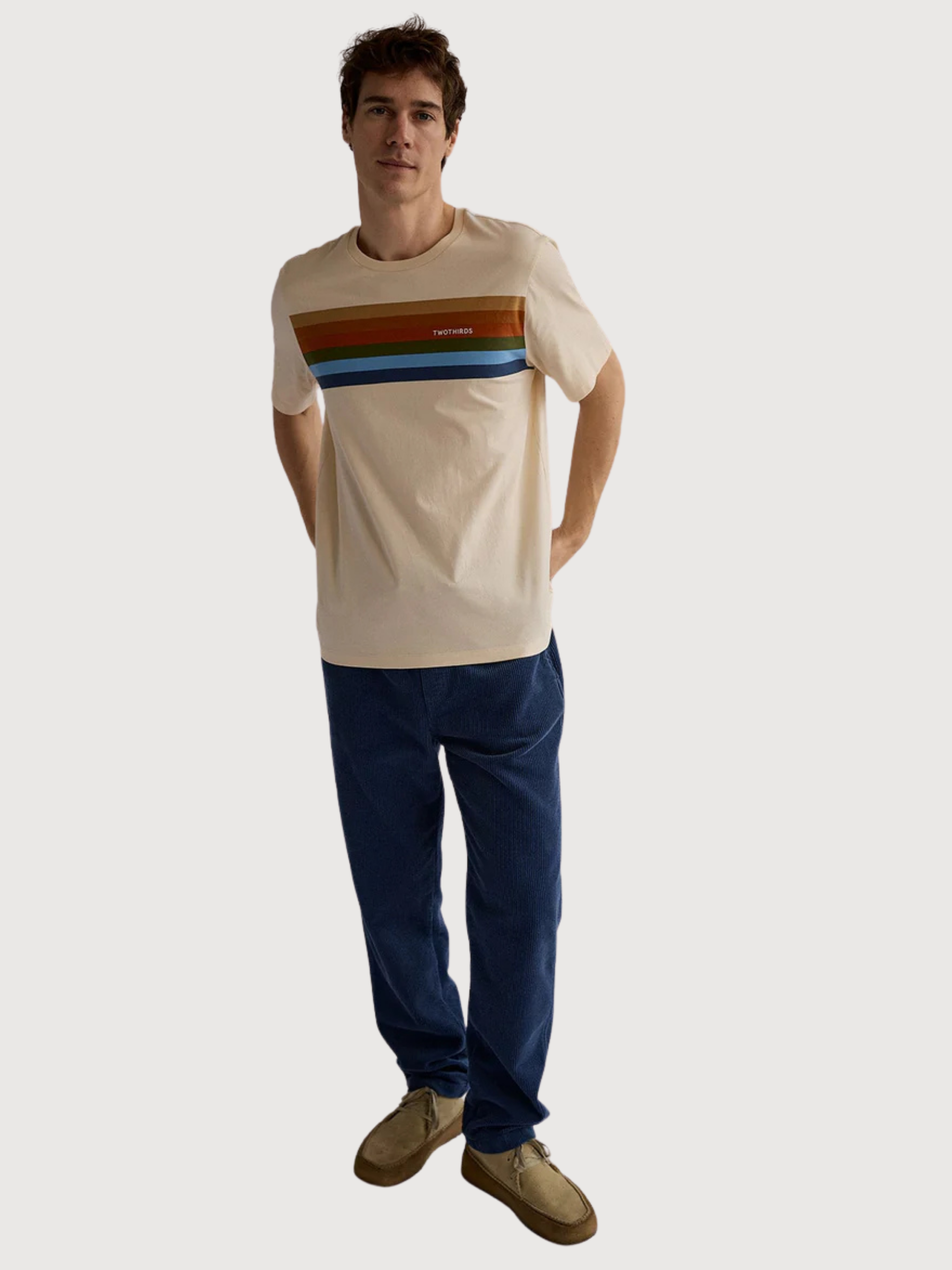 Popo t-shirt man vintage ecru | TWOTHIRDS