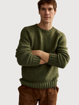 Golden moss green man knitwear | TWOTHIRDS