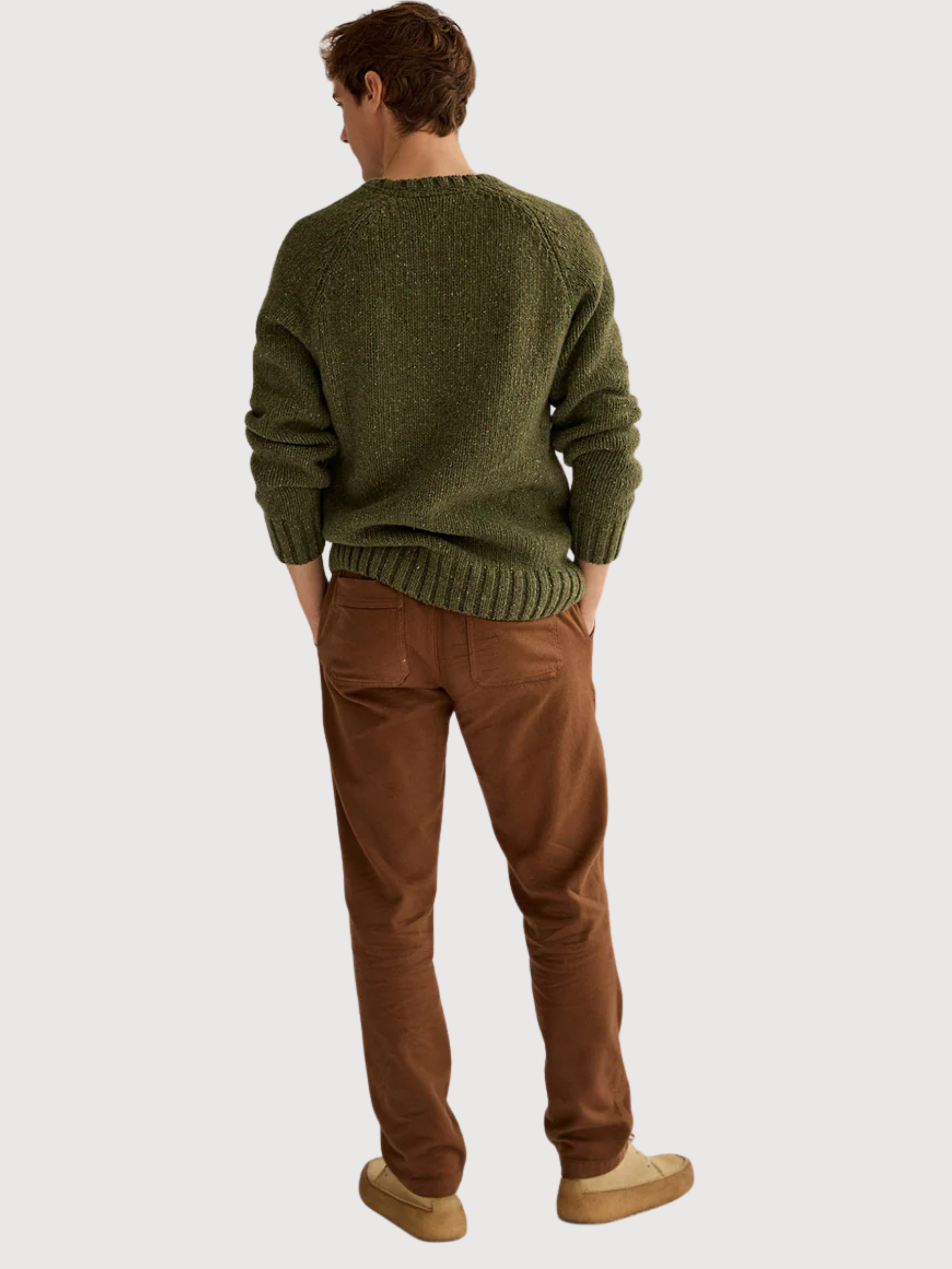 Golden moss green man knitwear | TWOTHIRDS