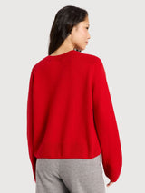 Cropped Sweater GOTS Red | Lanius
