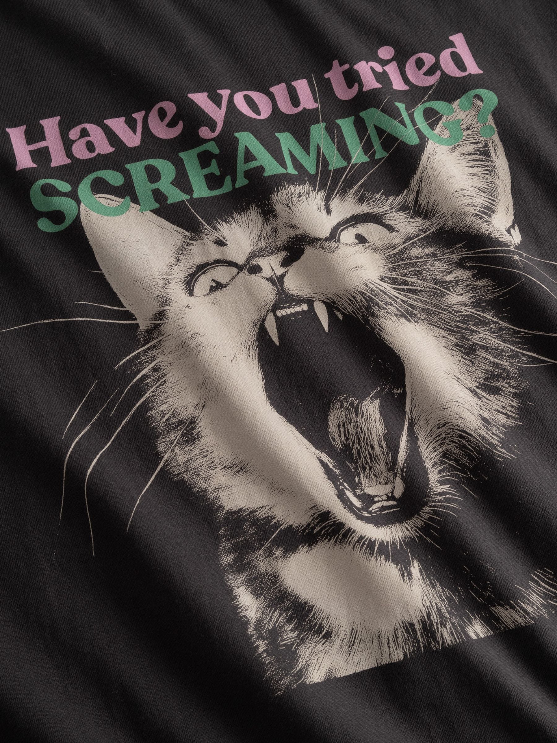 Vadstena Screaming Cat T-shirt | Dedicated