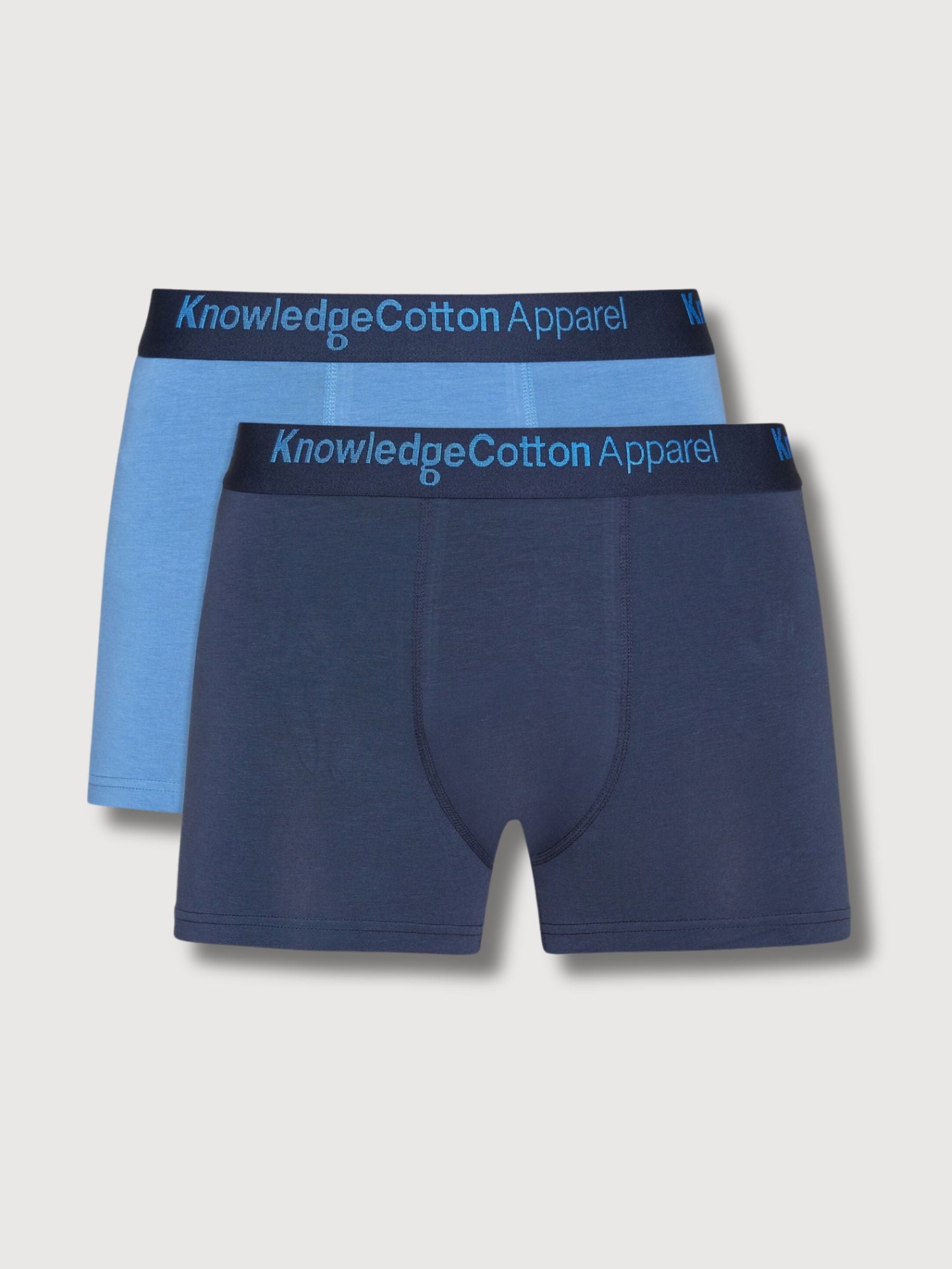 Unterwäsche 2er-Pack blaue Bio-Baumwolle | Knowledge Cotton Apparel