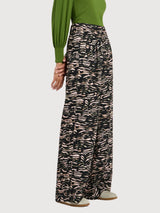Wide-Leg Trousers Animal Print | Lanius