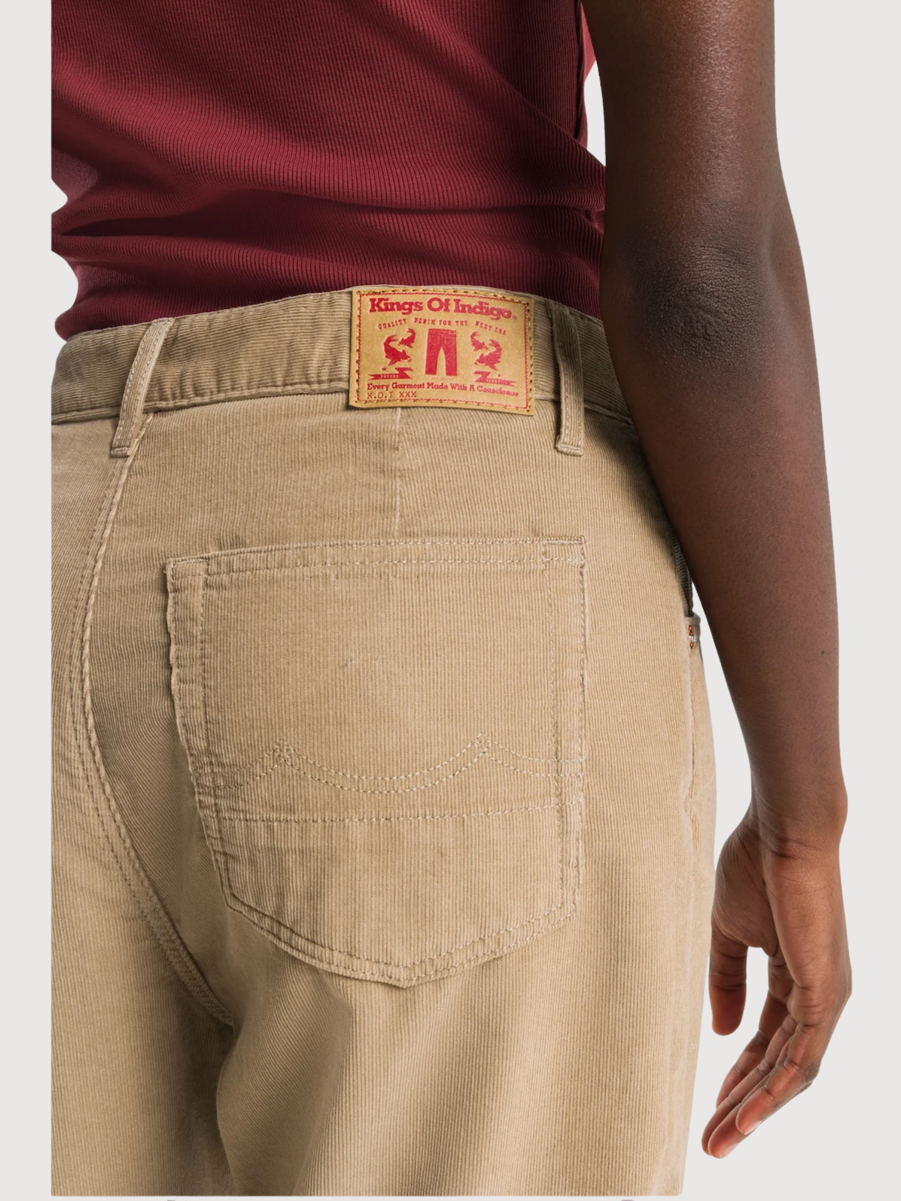 LEILA CORD SILVER MINK PANTS | KINGS OF INDIGO