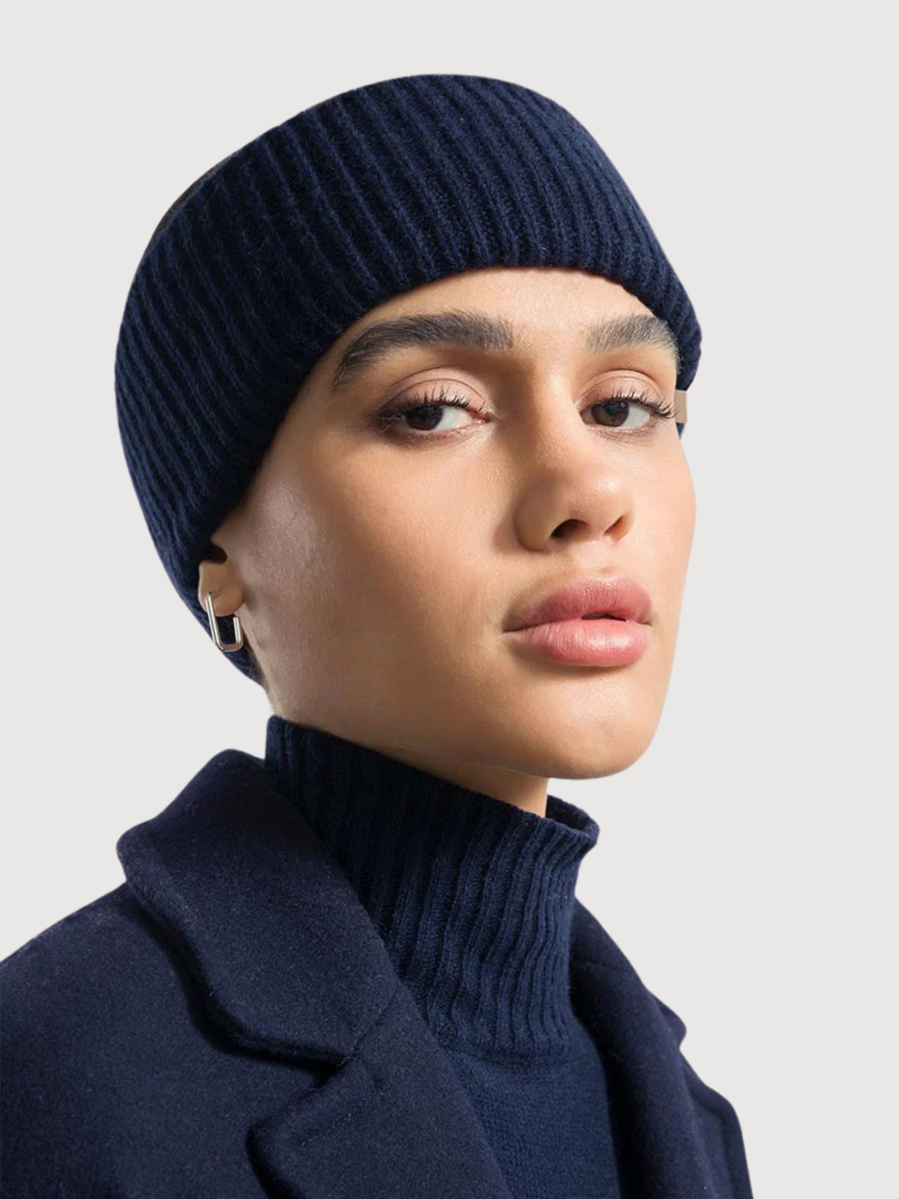 Lara Stirnband Navy Cashmere Damen | Rifo