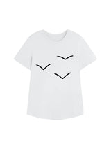 Sara T-shirt Vögel Weiß | Re-bello