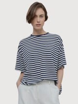 Sienna T-shirt Viscosa Blu-Bianco | Rifo