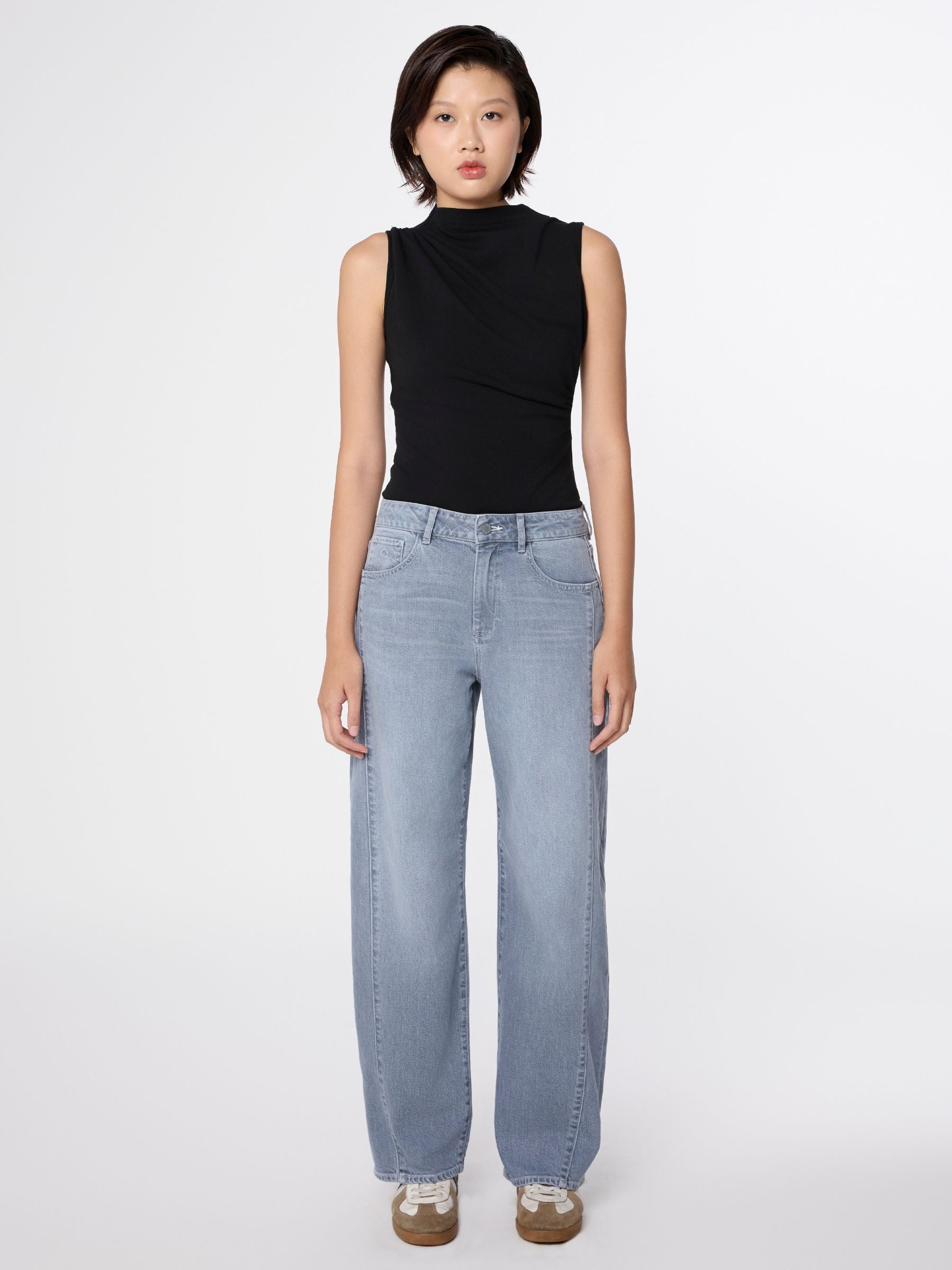 Jeans Ash Barrel Slate Grey | Dawn Denim