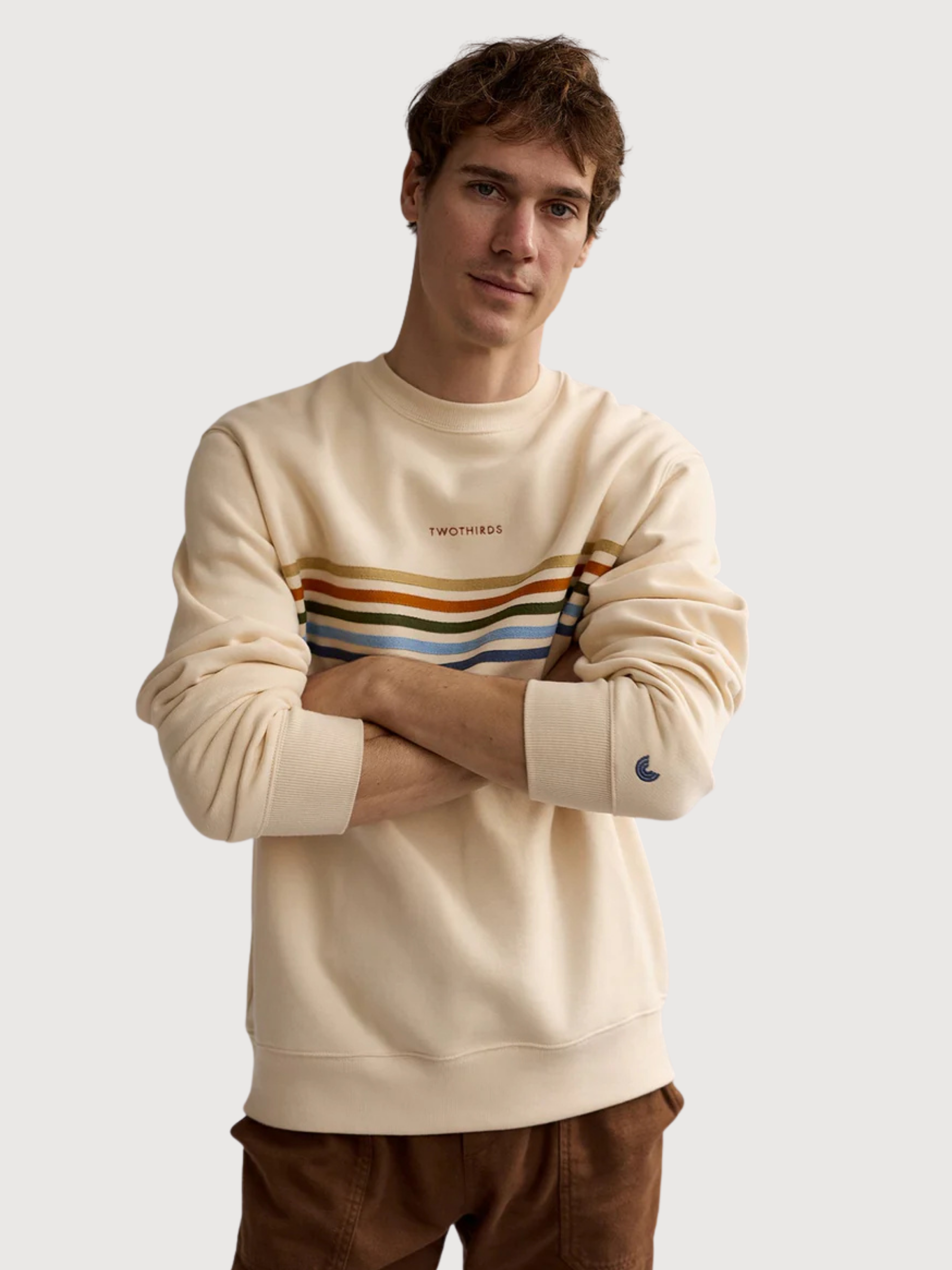 Felpa uomo Fanore vintage ecrù | DUE TERZI