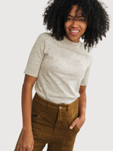 Damerow neps ecru woman top | TWOTHIRDS