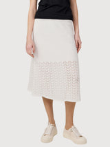Milja Knitted Skirt White | Makia