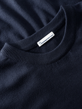 Regular merino knit crew neck Total Eclipse | KNOWLEDGE COTTON APPAREL