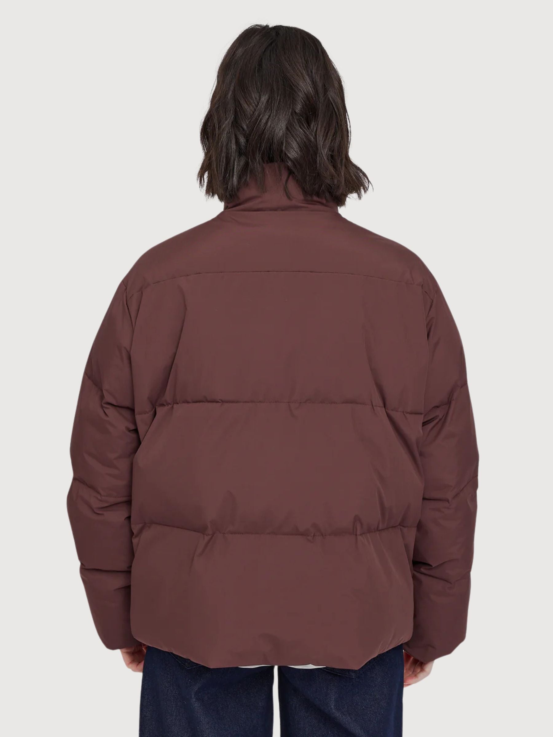 Giacca imbottita vestibilità ampia marrone donna | Mazine