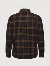 Merino Wool Checked Shirt Brown | KNOWLEDGE COTTON APPAREL