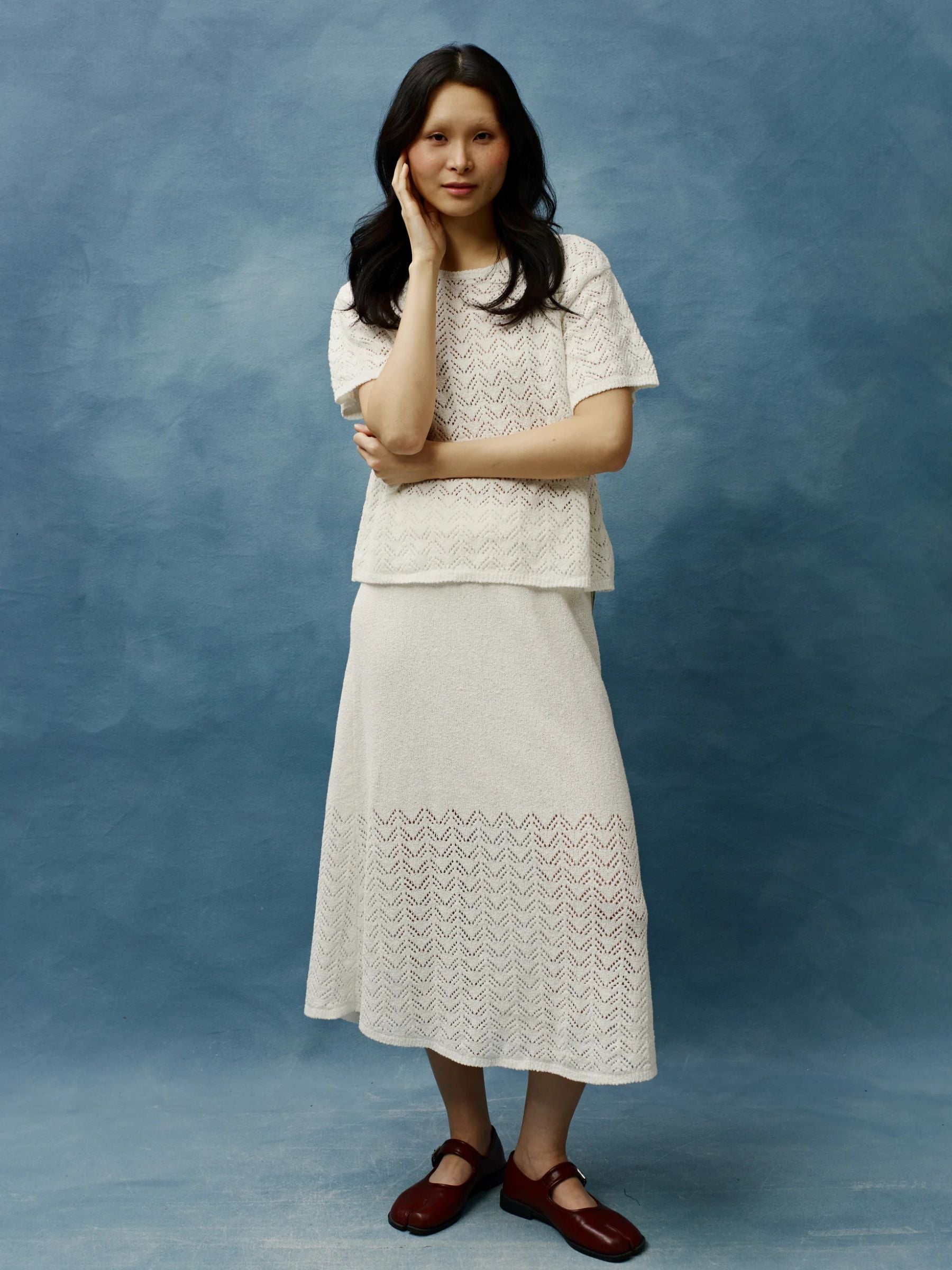 Gonna in maglia Milja bianca | Makia