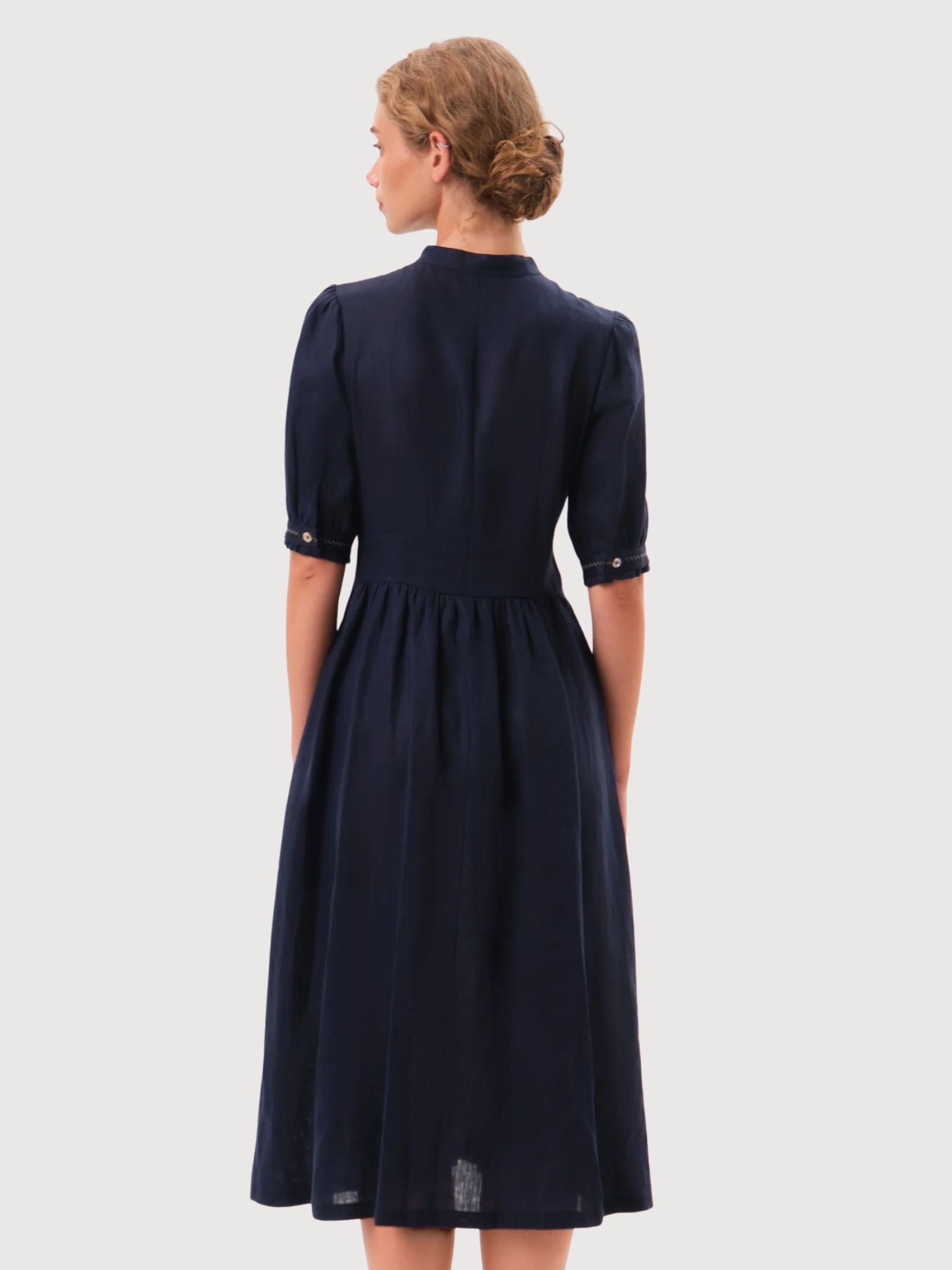 Kleid Kordelia Marine Sandstein | Feli und Hans