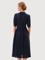 Kleid Kordelia Marine Sandstein | Feli und Hans