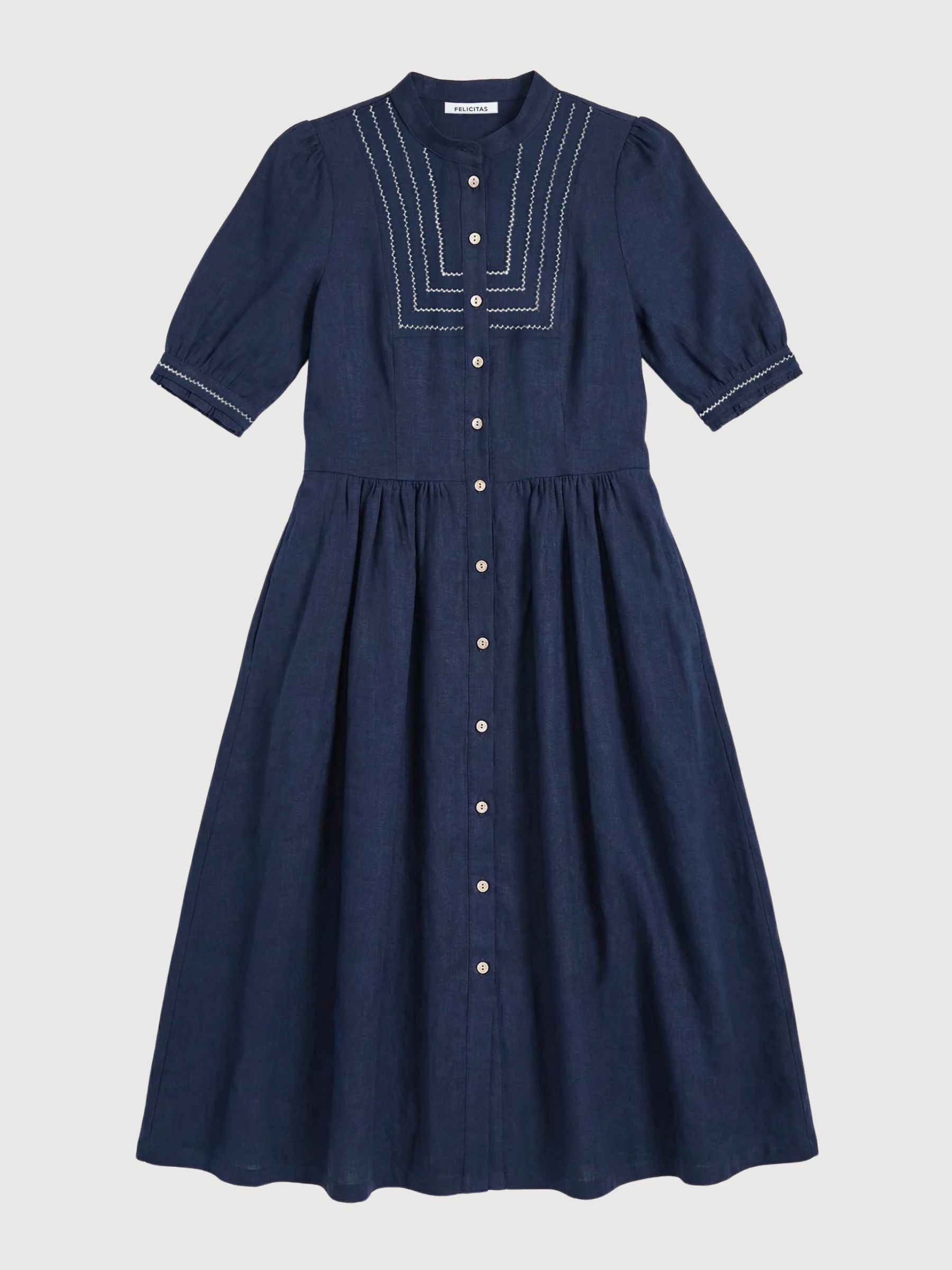 Kleid Kordelia Marine Sandstein | Feli und Hans