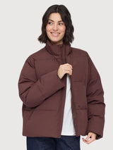 Jacket Loose Fit Puffer Brown Woman | Mazine