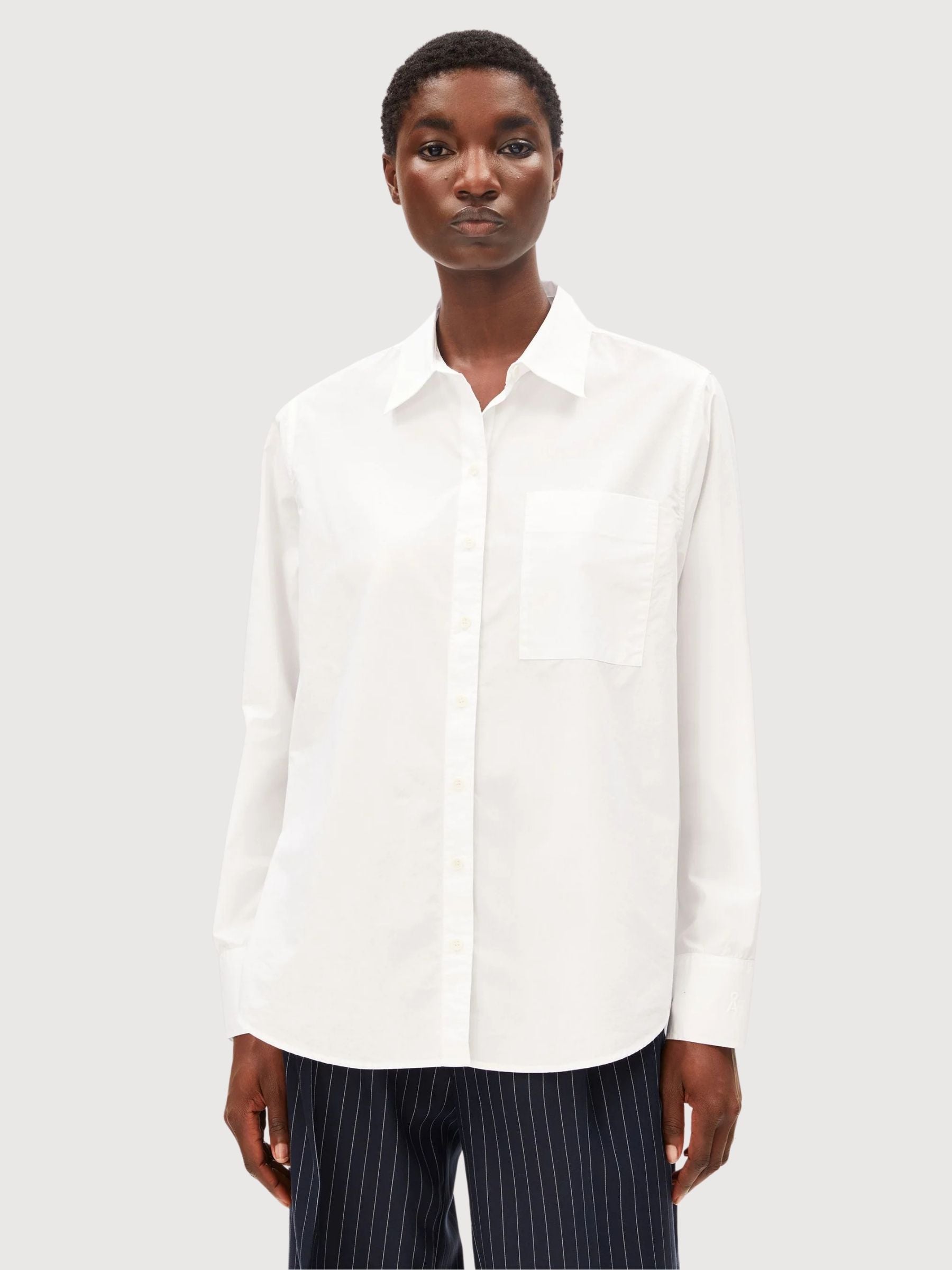 Shirt Loose Poplin White | Armedangels