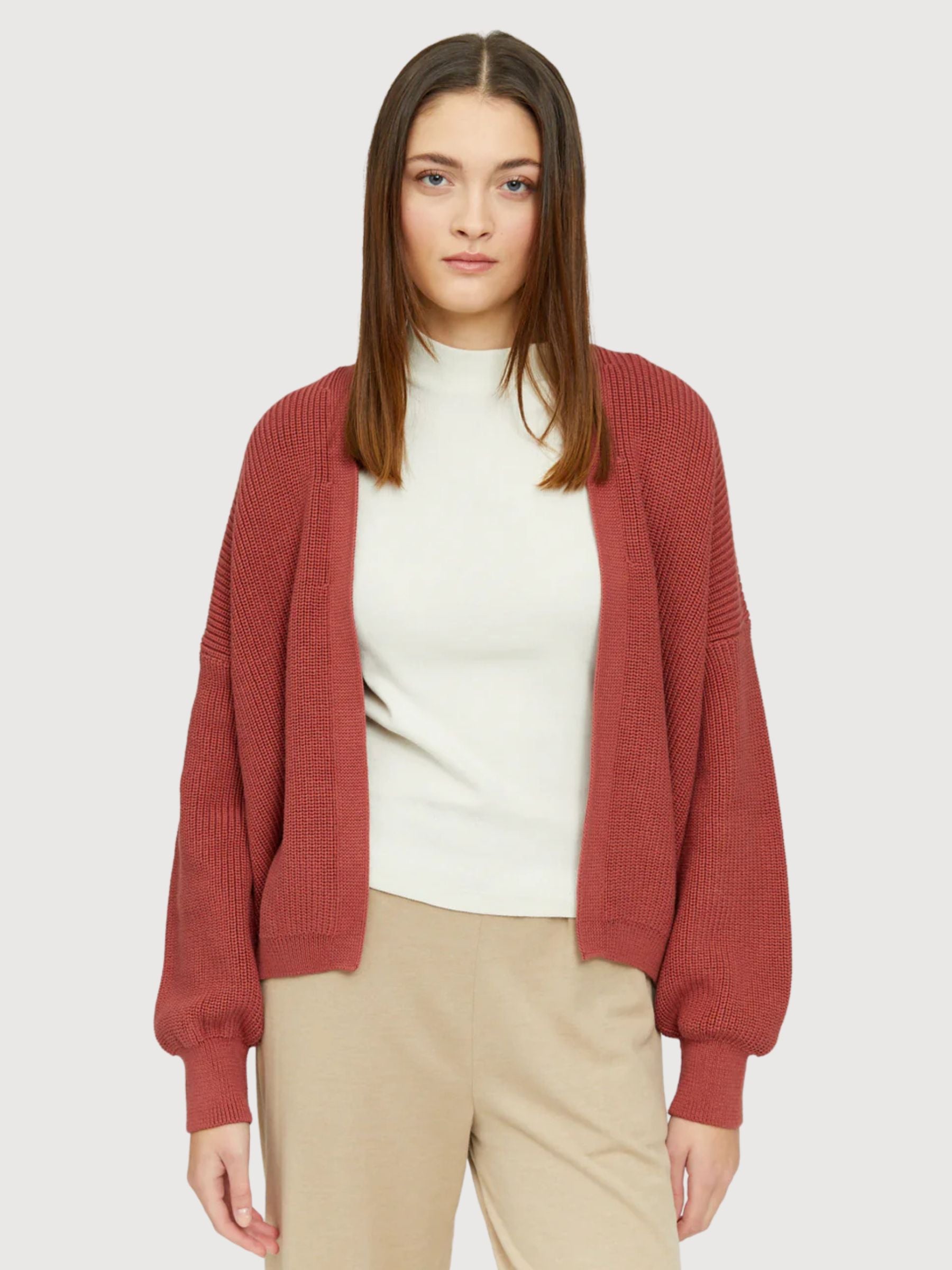 Sanni Cardigan Mahagoni Damen | Mazine