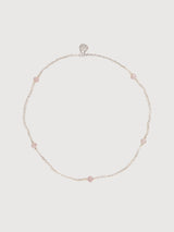 Anklet Beach Rose Quartz Silver | A Beautiful Story