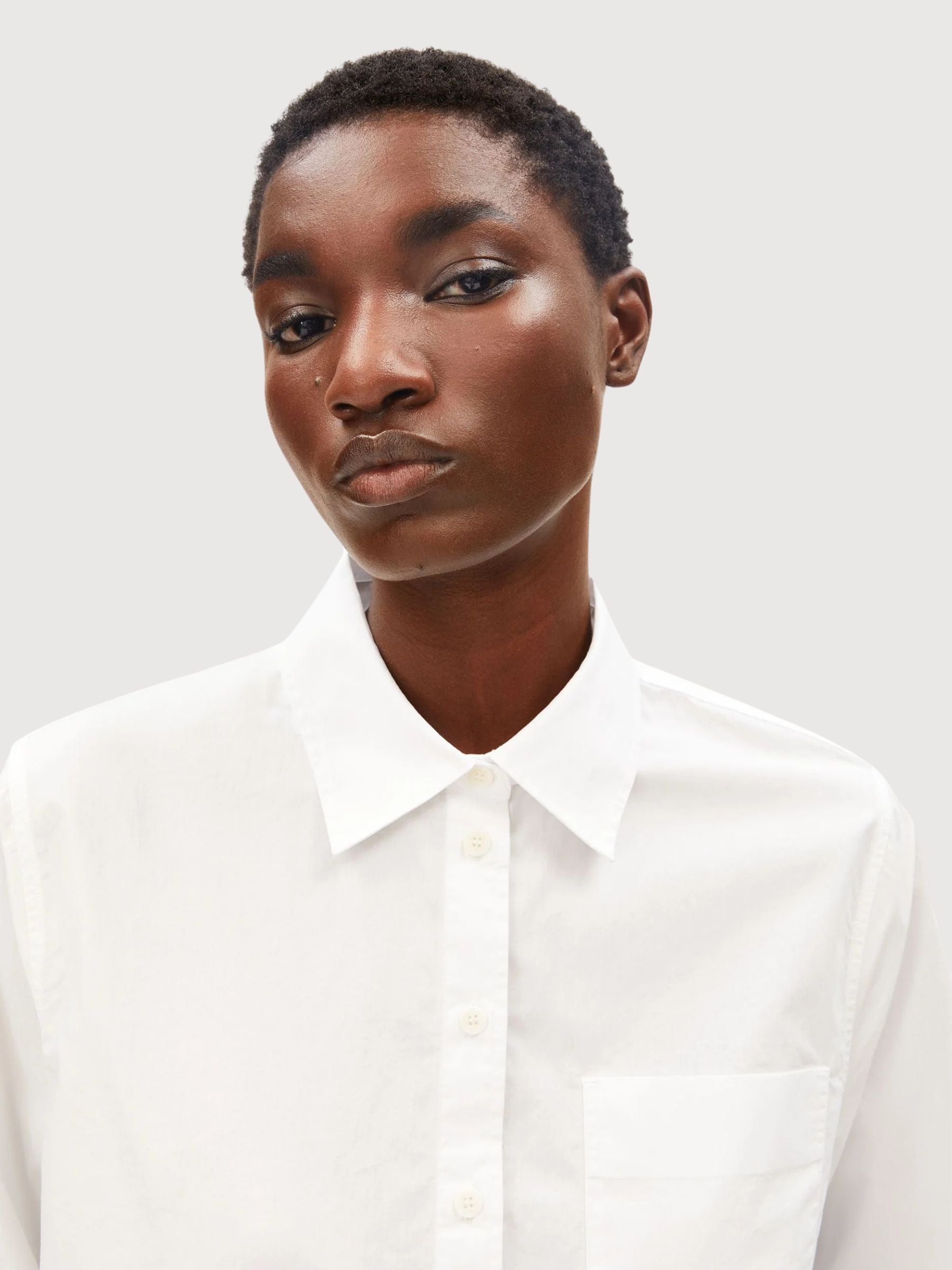 Shirt Loose Poplin White | Armedangels