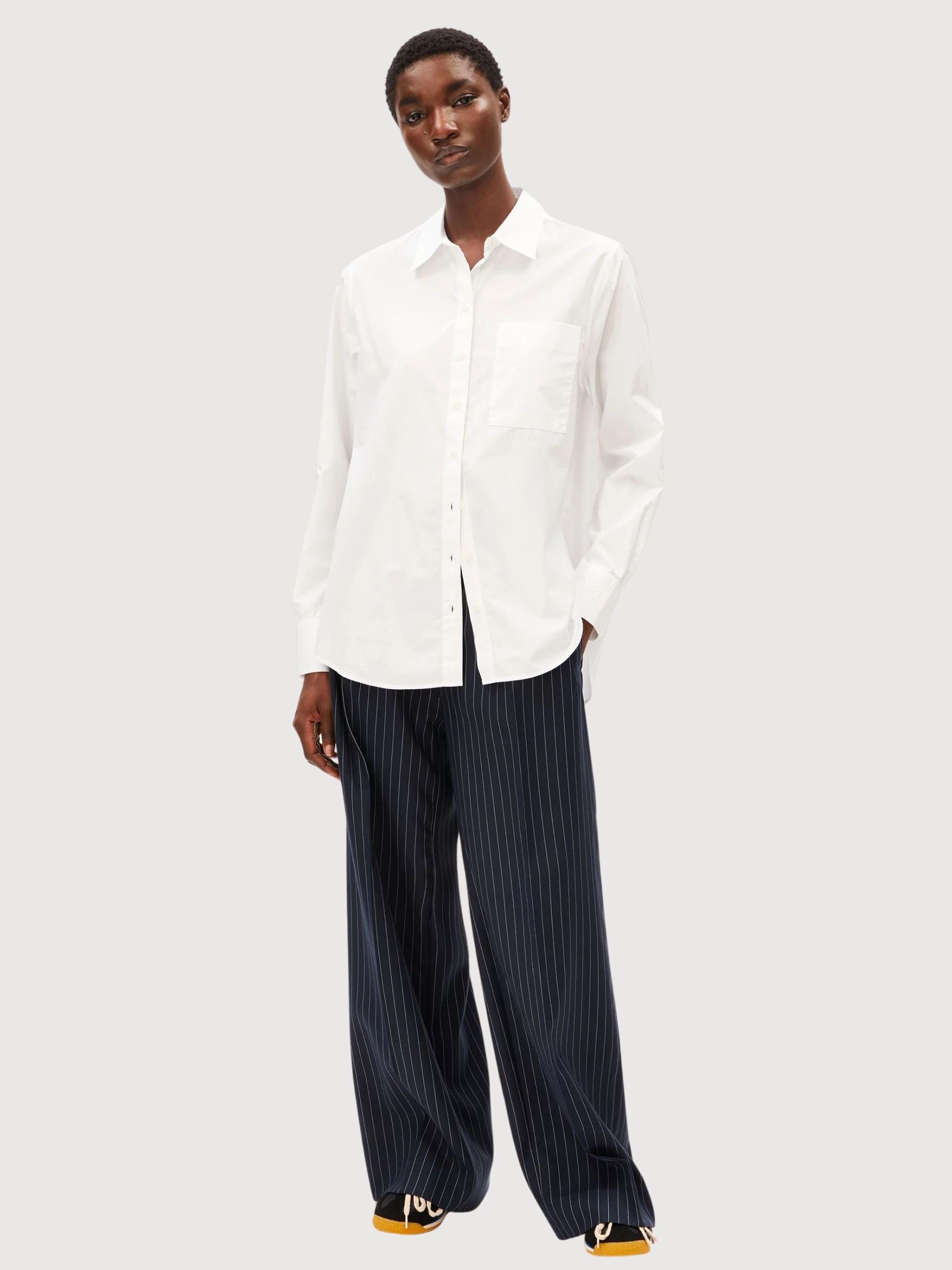 Shirt Loose Poplin White | Armedangels