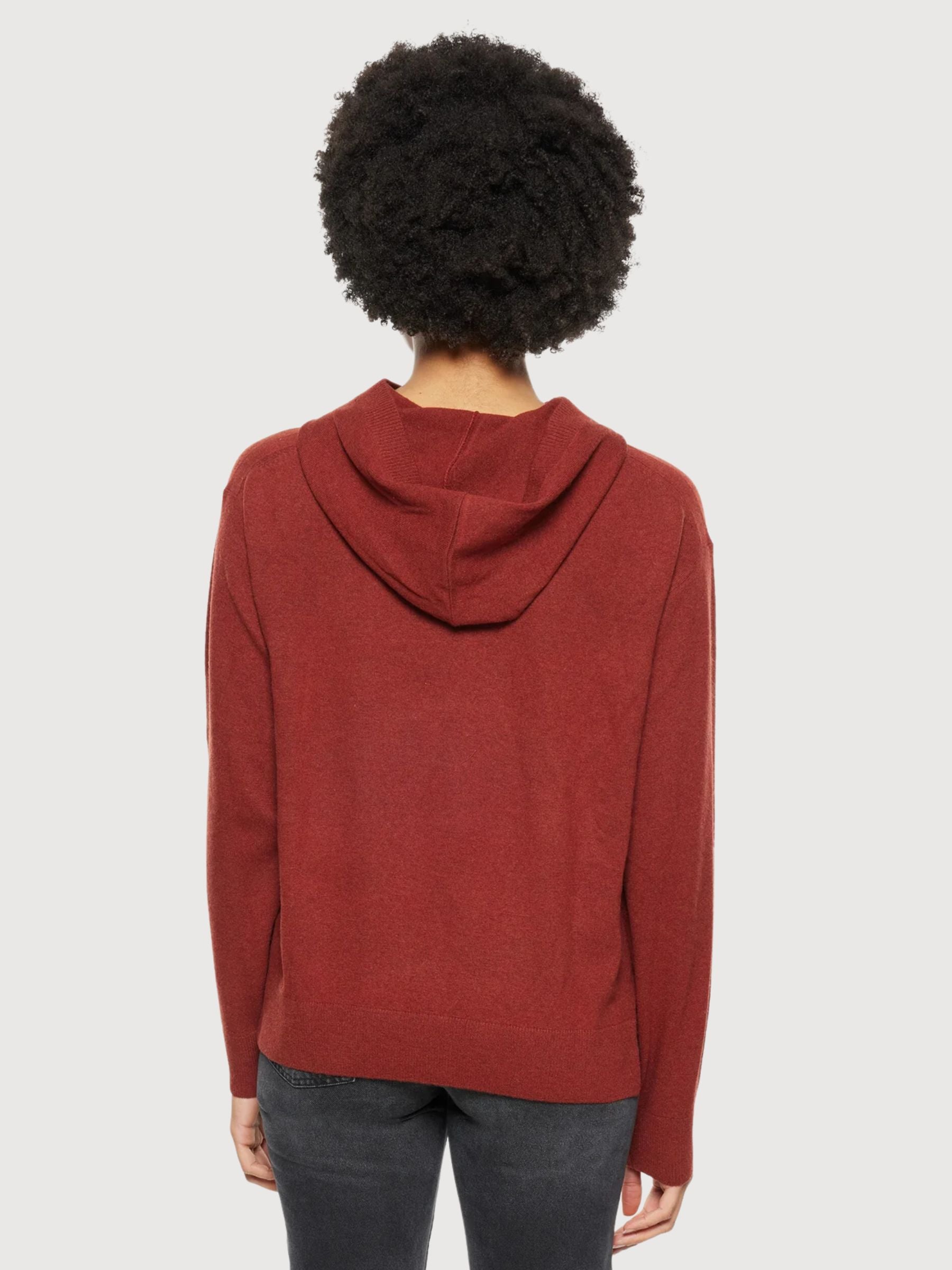 Strick Hoodie Rot Damen | Knowledge Cotton Apparel