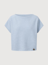 Shirt Evi Woman Azzuro Merino/Cotton | Stapf