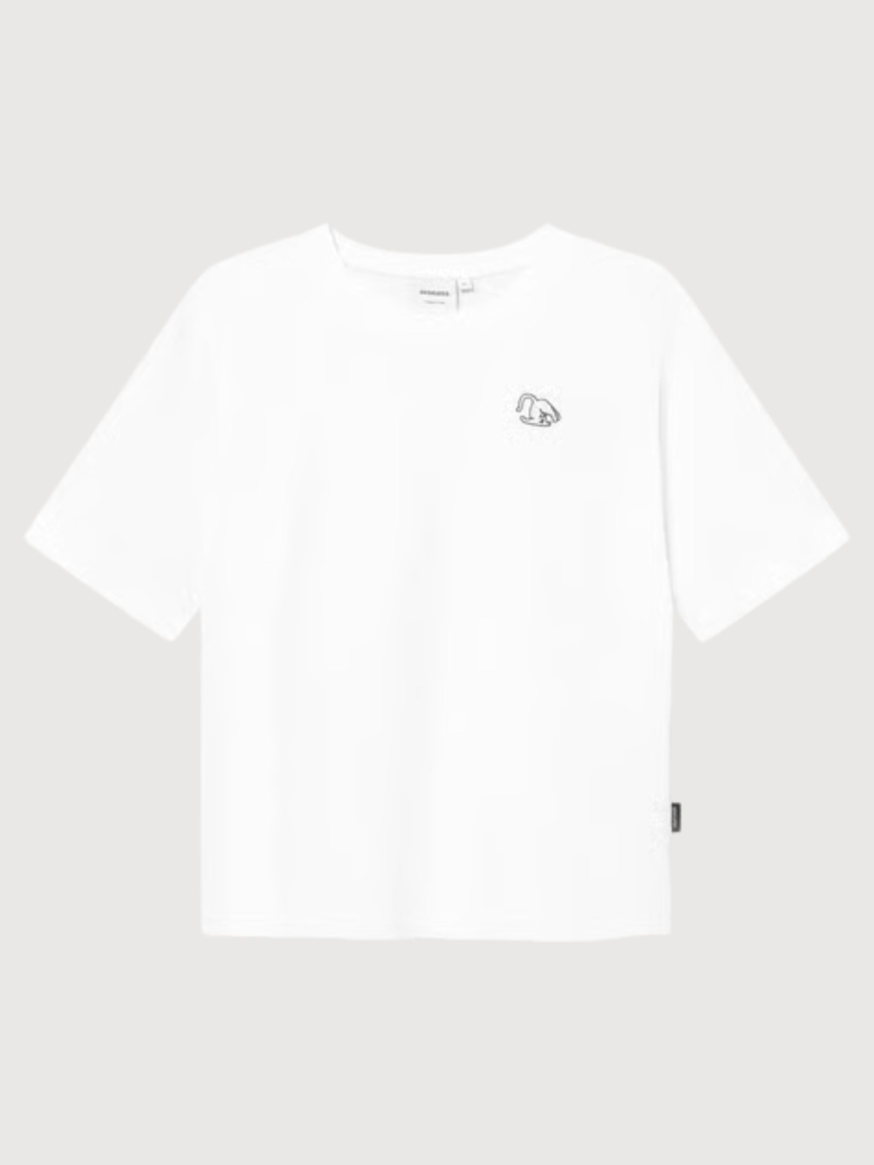 T-Shirt Vadstena Cat Pose White Donna | DEDICATED