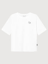 T-Shirt Vadstena Cat Pose White Donna | DEDICATED