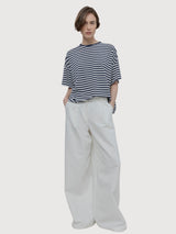 Sienna T-shirt Viscosa Blu-Bianco | Rifo