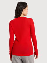 Long-Sleeve Top Shirt Tencel Red | Lanius