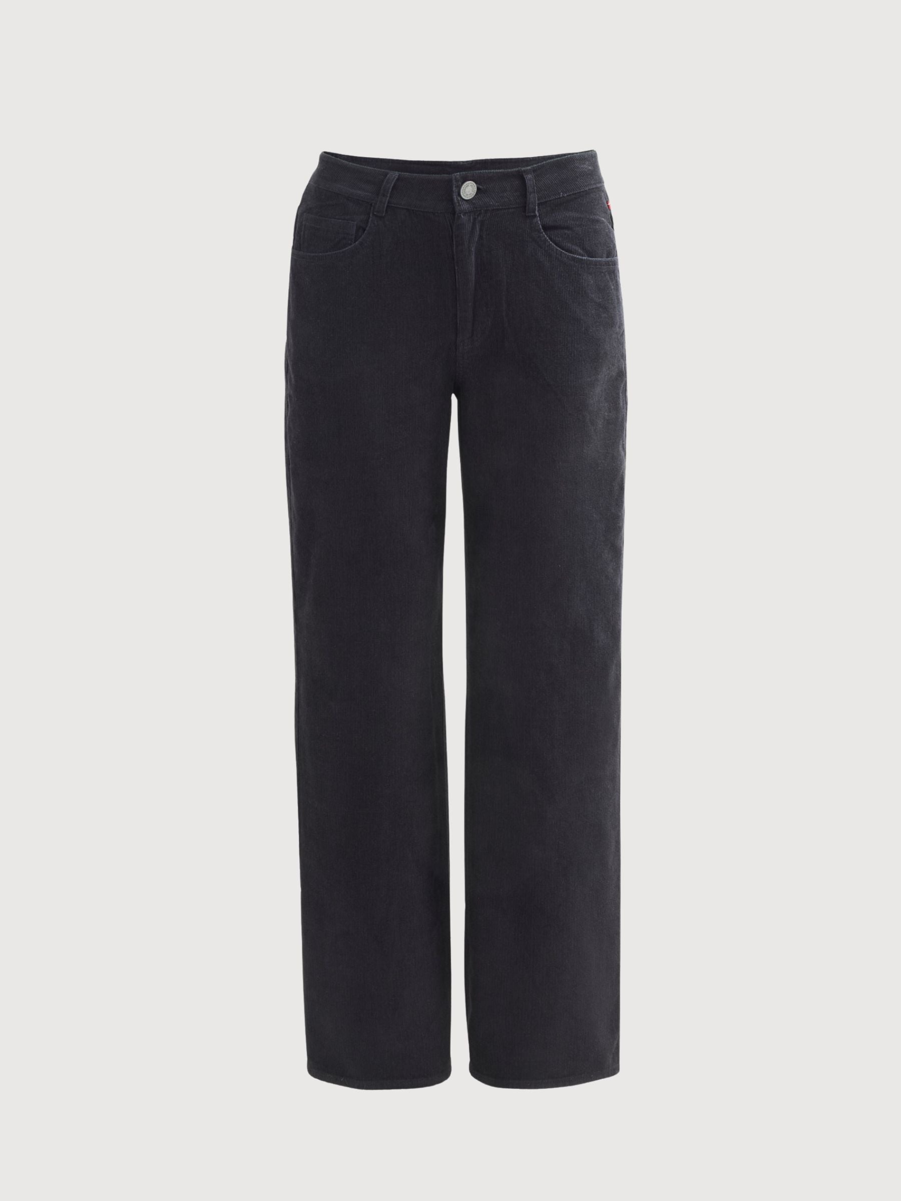 Women’s Corduroy Trousers Dark Blue | PEOPLE WEAR ORGANIC
