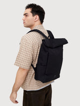 Zaino nero arrotolabile in poliestere riciclato | Lefrik